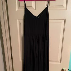 Black old navy midi dress cutout detail